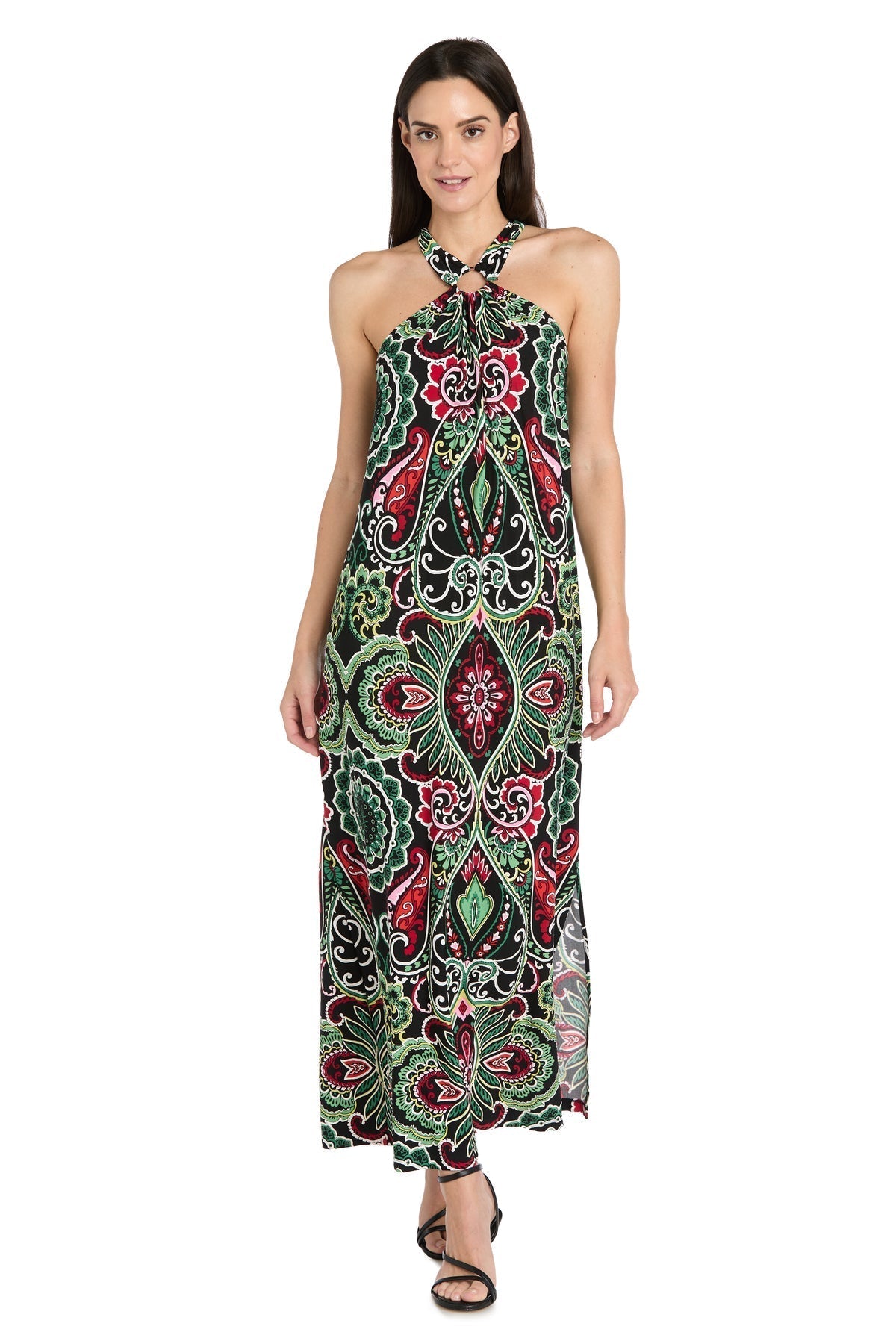 Printed Maxi Halter Dress