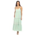 Women's Scoop Neck Tiered Maxi Dress - Plus