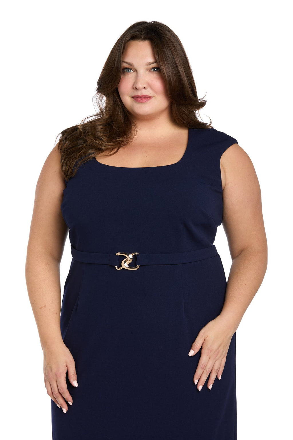 Belted Sheath Dress - Plus