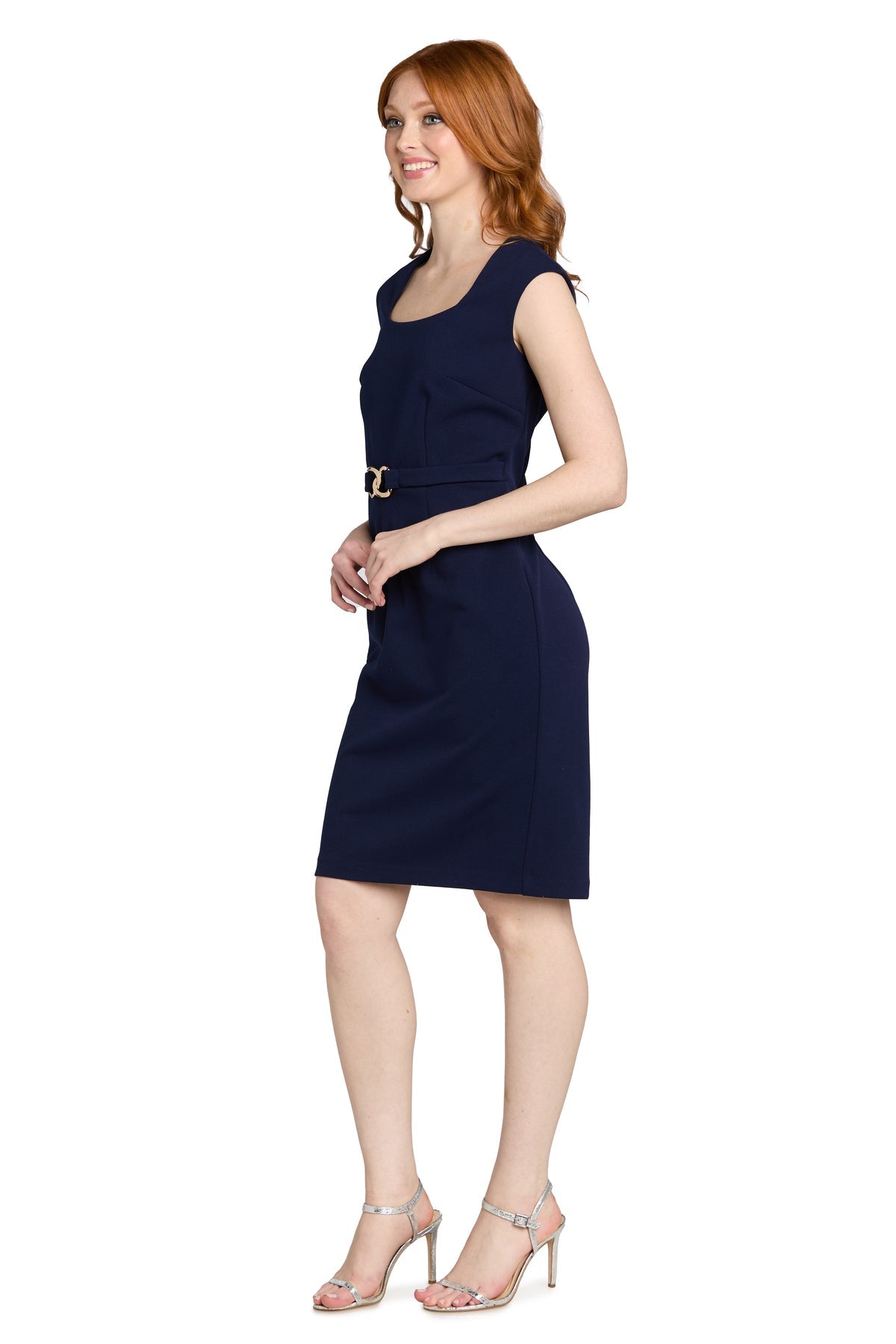 Belted Sheath Dress - Petite