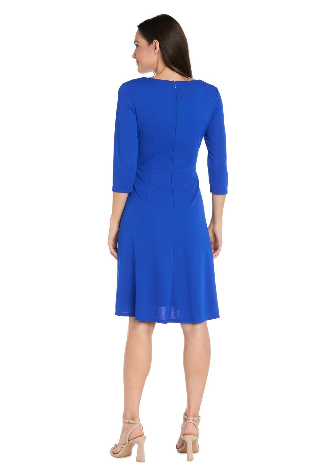 Jersey Faux Wrap with 3/4 Sleeves - Petite