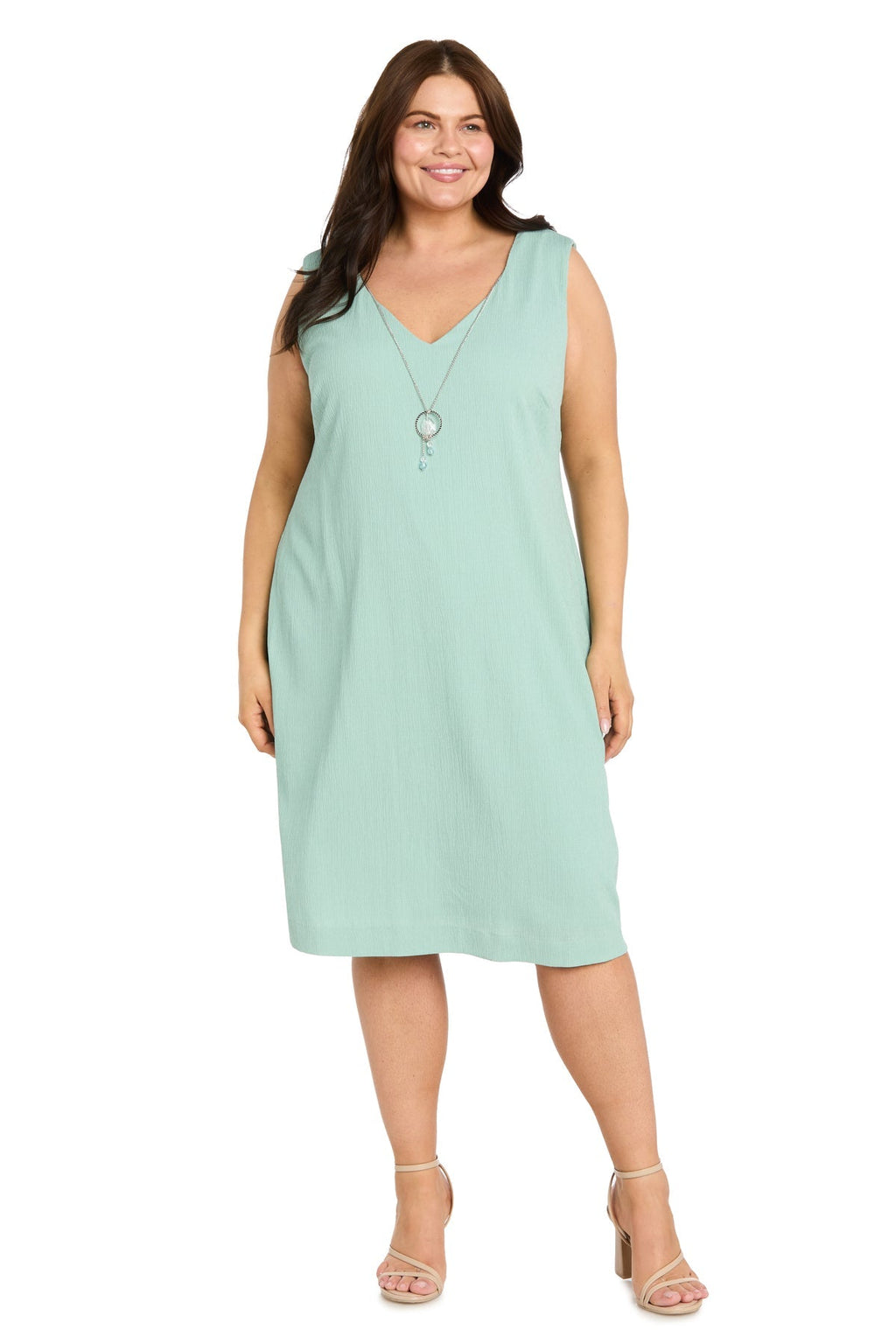2Pc Jacket Dress with Necklace -Plus