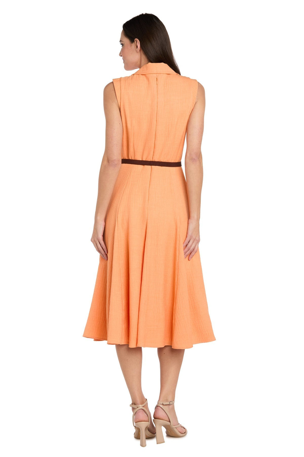 Fit and Flare Shirt Dress with Belt