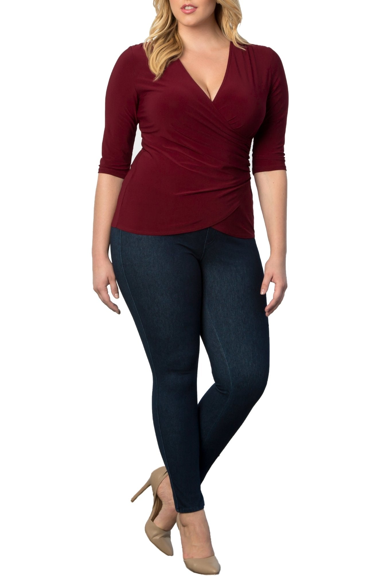 Femme Fatale Faux Wrap Top - Plus