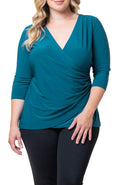 Femme Fatale Faux Wrap Top - Plus
