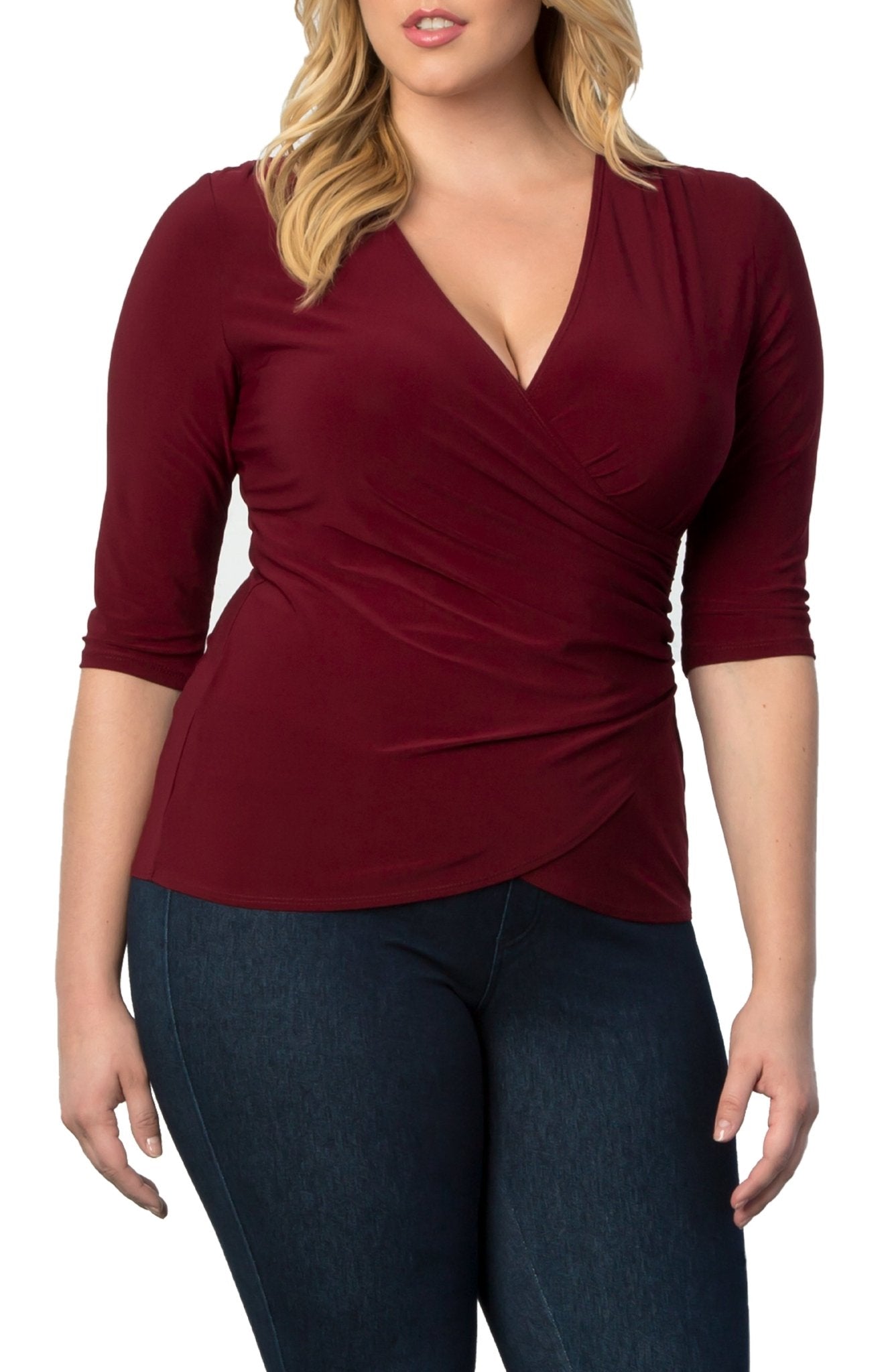 Femme Fatale Faux Wrap Top - Plus