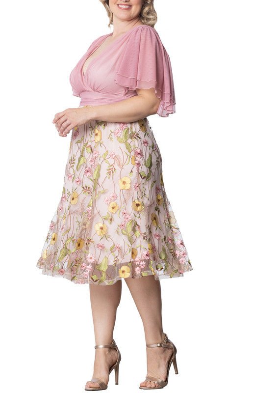 Lillian Embroidered Cocktail Dress - Plus