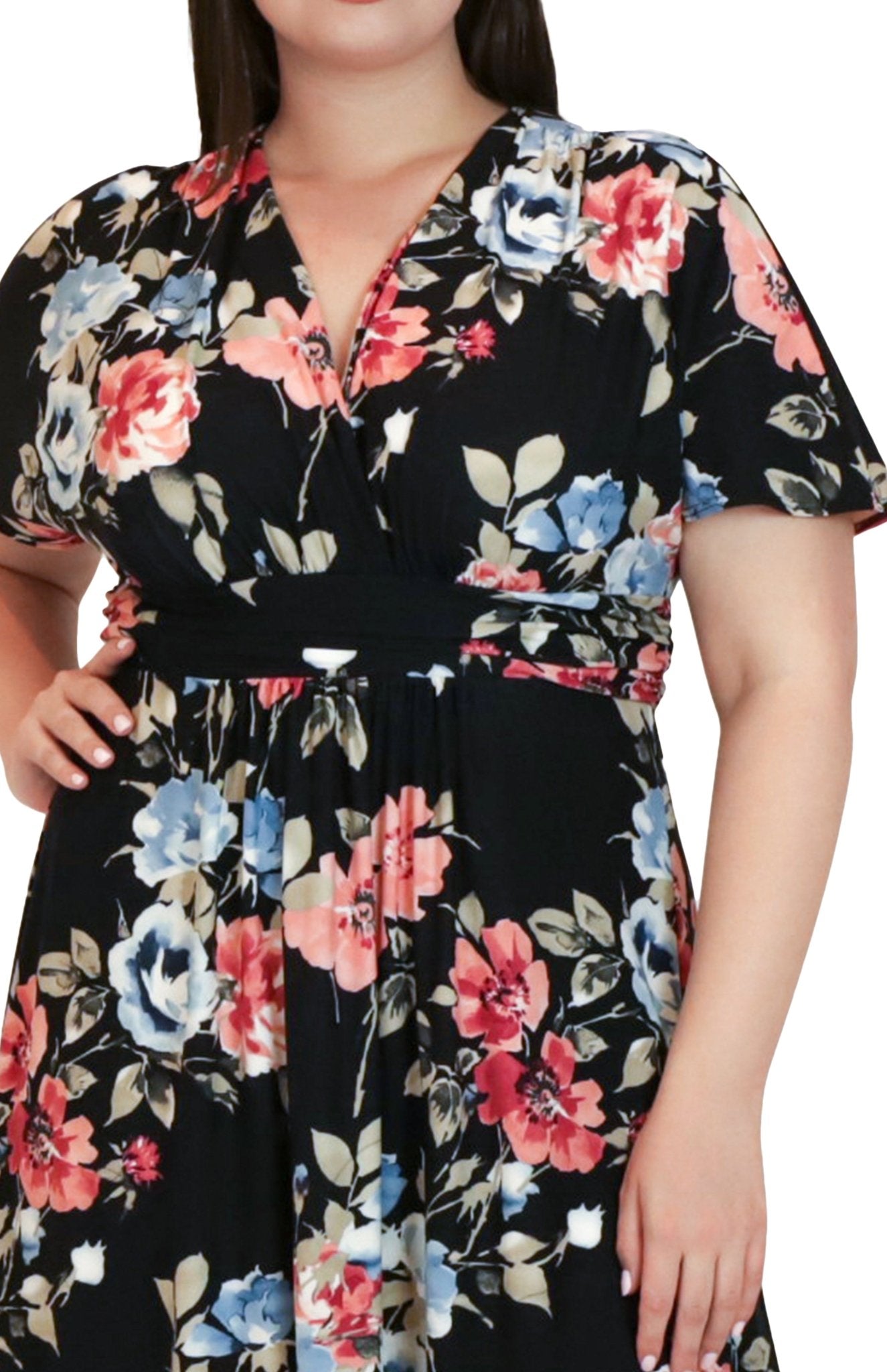 Vienna Maxi Floral Dress - Plus